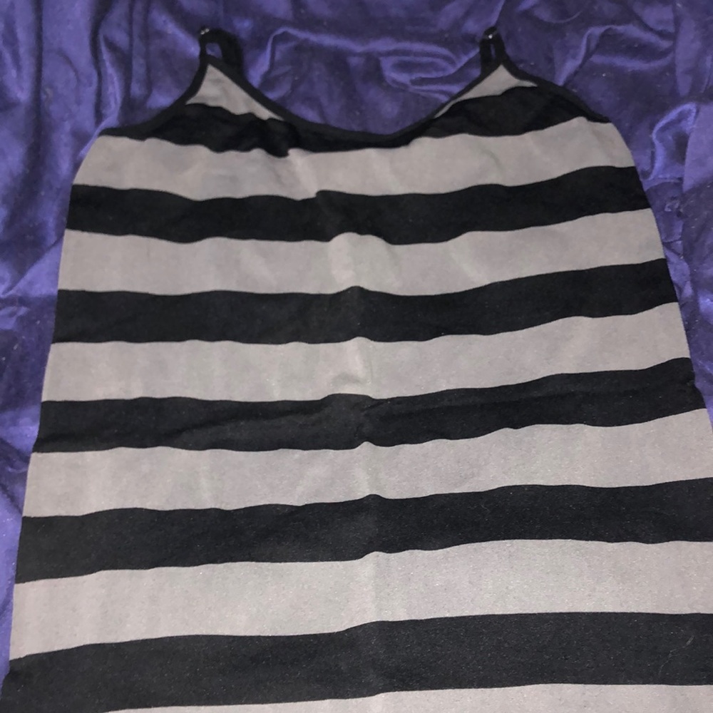 Cute Grey and White elastic tank top